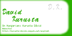 david kurusta business card